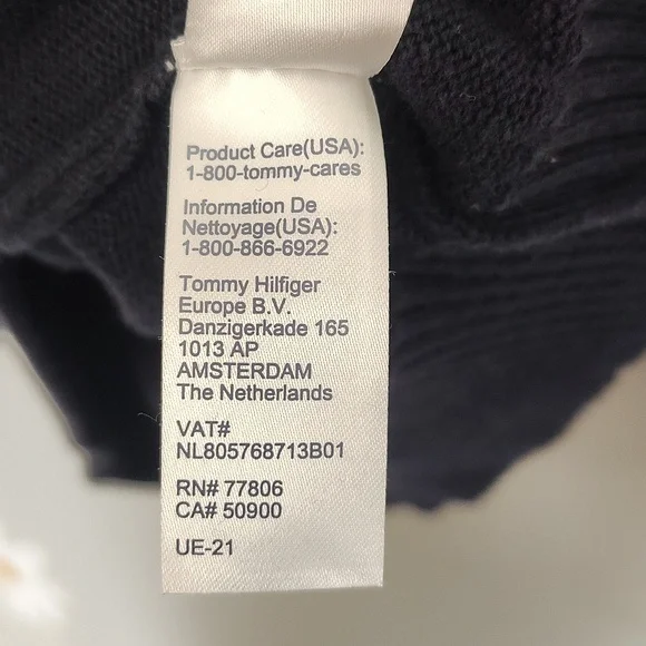 Tommy Hilfiger Navy Blue Fair Aisle Flag Cotton Crewneck Sweater - Picture 10 of 13